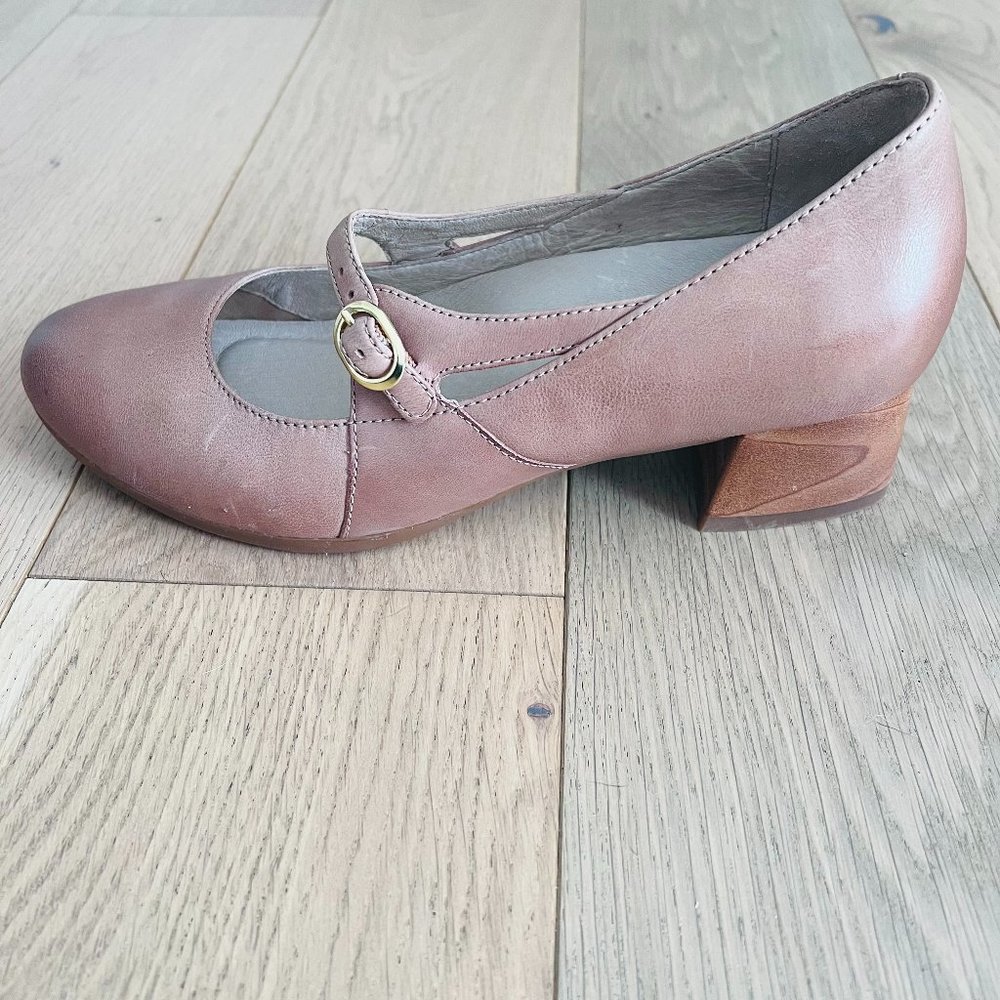 Dansko Leather Wooden Heeled Mary Janes